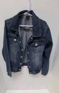 Gymboree Girl's Dark Blue Denim Jean Jacket Button Up Pockets M (7-8) Worn Once - Picture 1 of 10