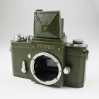Nikon-F-Camera-Body-w/Waist-Level-Finder---Painted-Green/Modified---Parts/Repair