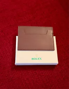 Cartera con tarjetero Rolex firma cuero marrón | Promoción genuina anuncio regalo - Imagen 1 de 8