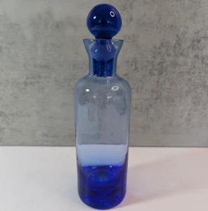 Cobalt Blue Glass Ombre Apothecary 8" Bottle & Stopper - Picture 1 of 8