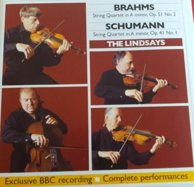 Brahms Schumann String Quartet A minor Op51 2 Op41 No1 THE LINDSAYS Classical CD - Image 1 of 4