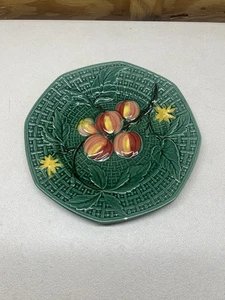 Georg Schmider Zell Germany Majolika Obstkorbgeflecht Teller antik um 1907-28 - Bild 1 von 4