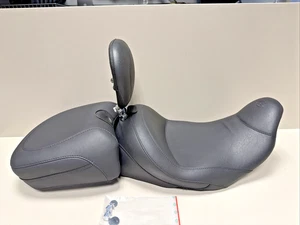 Mustang Lowdown Solo Seat with Backrest & Passenger Seat for Harley Davidson - Bild 1 von 20