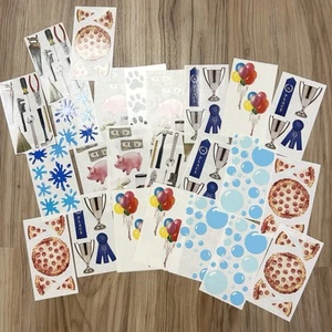 VTG Frances Meyer Stickers Lot 24 Strip Tools Pizza Bubbles Splat Money Balloons - Picture 1 of 4