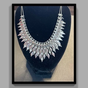 Brighton Andromeda Swarovski Crystal Silver Collar Bib Necklace - Picture 1 of 8