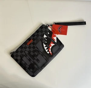 Sprayground XTC Grey Sharks In Paris Crossover Clutch Pouchette Pouch Bag NEW - Picture 1 of 3