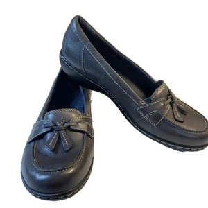 Clarks Bendables lässige Halbschuhe grau Leder Damengröße 8M Schuhe - Bild 1 von 9