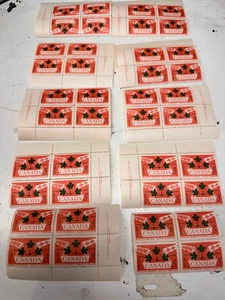 LARGE LOT -Canada Stamp - 1959  5c PLAINS OF ABRAHAM  10 BLOCKS OF 4 - 40 STAMPS - Picture 1 of 1