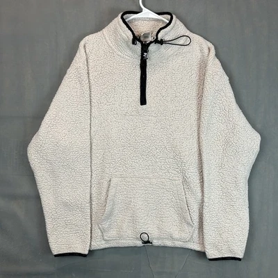 PINK Victoria's Secret Pullover Womens XL Sherpa Fleece Half Zip Cozy Warm - Image 1 of 4