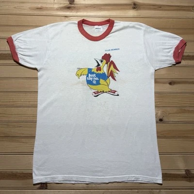 De colección años 80 Just Say No DARE D.A.R.E. Camisa miembro del club de pollo talla grande Foto 1 de 4