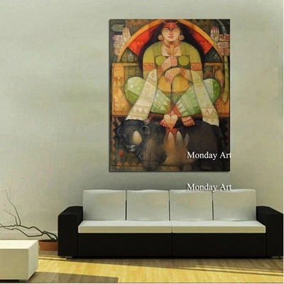 Famous Figure Painting Budha Canvas Painting Hand Painted - image 1 of 3