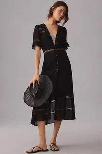 Women Reformation Woodson Lace NWT 0 Midi Dress - Picture 1 of 10