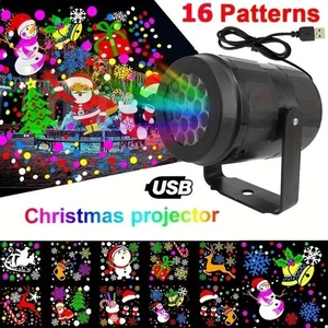 1 Stück Weihnachten Schneeflocke Laser Projektor Licht Außen LED Wasserdicht 16 Muster - Bild 1 von 6