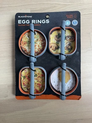 Blackstone Silicone Egg Ring Bundle Sausages Pancakes  8 RINGS Brand New - Image 1 of 2