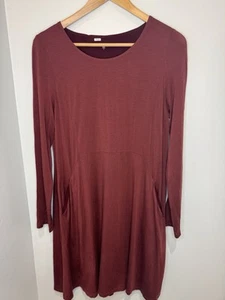 Garnet Hill Women’s Medium Seamed Detail Knit Trapeze Dress Pockets EUC Classic - Picture 1 of 6