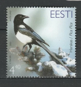 Estland 2003 Vögel, Elster postfrisch Briefmarke - Bild 1 von 1