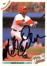 Mike Easler autographed baseball card 1990 Elite Senior League #19