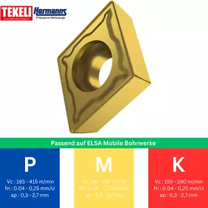 10 x PRAMET ECMT 080308E-FM2 T9325 placas giratorias husillos (taladros móviles ELSA) - Imagen 1 de 3
