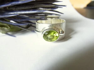 SCHMUCK-STCK SILBER PERIDOT Ring  Facetten 18 56 19 58 - Bild 1 von 2