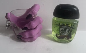 Bath & Body Works ~ Spooky Purple Witch Hand PocketBac Holder / Keychain Clip - Picture 1 of 2