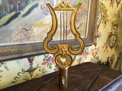 Antigua pieza emblema procesional francés de metal dorado iglesia religión Napoleón III Foto 1 de 4