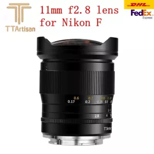 TTArtisan 11mm F2.8 Full Frame Manual Fisheye Lens Fr Nikon F D850 D810 D7200 D3 - Bild 1 von 9