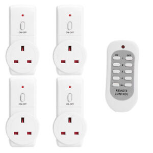 UK Plug Home House Power Outlet Light Switch Socket Wireless Remote Control