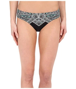 ELLA MOSS FEZ REVERSIBLE RETRO HIPSTER BIKINI SWIM BOTTOMS BLACK MEDIUM NEW! $58 - Picture 1 of 5