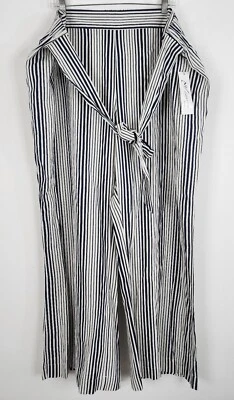 NY Collection NWT Womens Navy/White Striped Linen Blend Pants Size 3X MSRP $52 - Image 1 of 4