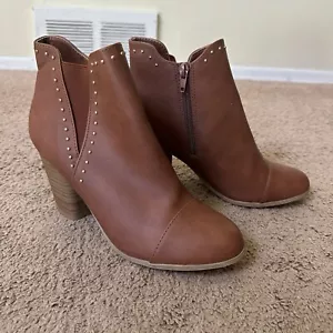 Brown Wedge Heel Booties - Picture 1 of 4
