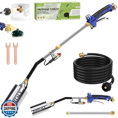 EASITALY Propane Torch Weed Burner Kit,High Output 2,100,000 BTU with 12.5FT Hose,Heav