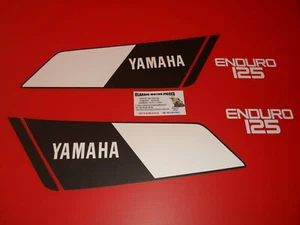 125 DTMX 1978 ROUGE EMBLEMES/STICKERS COMPATIBLE RESERVOIR ET CACHES LATERAUX - Picture 1 of 2