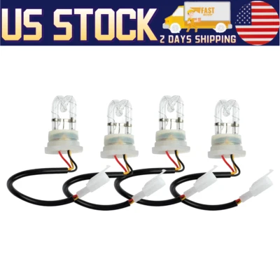 4pcs 12V Hideaway Emergency Flashing Strobe Lights Spare Replacement Bulbs White - Image 1 of 4