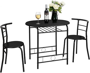 3 Piece Dining Set,Small Kitchen Table Set for 2,Breakfast Table Set For