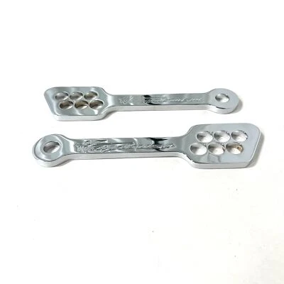 CHROME HAYABUSA ENGRAVED 6 HOLE LOWERING LINKS 1999-2007 SUZUKI HAYABUSA Foto 1 de 4