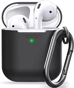 Custodia AirPods Serie Elevate 1 e 2 LED Visibile Portachiavi Protettiva Silicone Cover - Foto 1 di 4