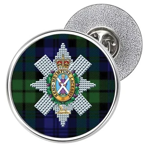 Black Watch, 3rd Batt. Metal Lapel Pin Badge 25mm (Royal Regiment of Scotland) - Foto 1 di 2