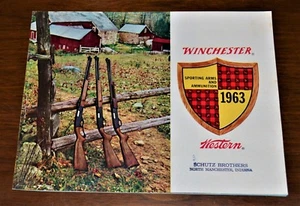 Folleto de munición Winchester 1963 de colección brazos deportivos occidentales casi nuevo - Imagen 1 de 12