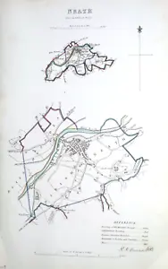 NEATH,PORT TALBOT, WALES, Original Street Plan, Dawson Original antique map 1832 - Picture 1 of 1