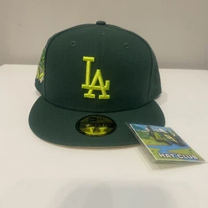 Hatclub Exclusive LA Dodgers 50th Anniversary Crocodile Patch Hat Green Sz 7 5/8 - Picture 1 of 7