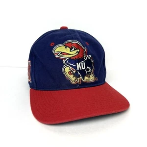 Vtg Zephyr Graf-X KU Kansas Jayhawks Fitted Hat 7 1/4 Embroidered NCAA Cap EUC - Picture 1 of 11