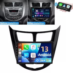 Android 13 For Hyundai Accent Solaris Verna Car Stereo Radio CarPlay GPS FM 32G - Picture 1 of 22