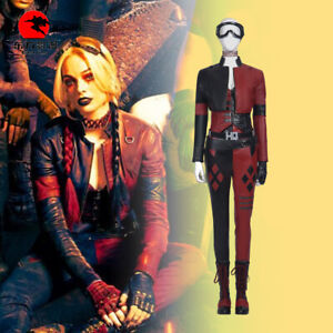 DFYM Suicide Squad Harley Quinn Cosplay Costume Leather Coat Jacket Halloween