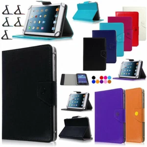 Universal Case for 7-12 Inch Tablet Folio Leather Book Style Protective Cover - Picture 1 of 18