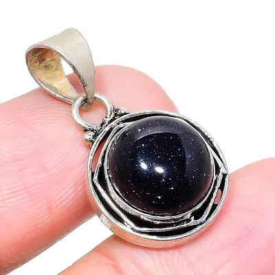 Colgante de joyería de plata de ley 925 con piedras preciosas de piedra solar púrpura 1,06" K088 Foto 1 de 4