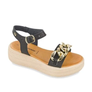 SCARPE SANDALO SANDALI DONNA VALLEVERDE 24411 PELLE NERO ORIGINALE PE 2022 - Picture 1 of 1