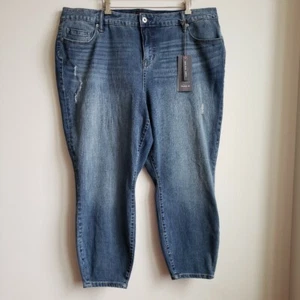 Torrid Damen Premium High Rise Curvy Plus Size 22R Distressed Blue Denim Jeans - Bild 1 von 6