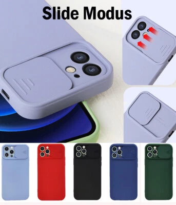 Handy Hülle Slide Kameraschutz iPhone Samsung Soft Silikon TPU Linsen Schutz TH - Bild 1 von 4