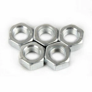 Tuercas completas hexagonales hexagonales hexagonales M5 M6 M8 M10 acero brillante chapado en zinc - Imagen 1 de 5