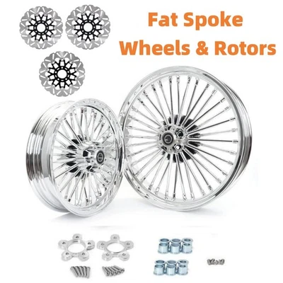 Rotores de ruedas de radios gruesos 21x3,5 16x3,5 para Harley Electra Glide Road King 00-07 Foto 1 de 4